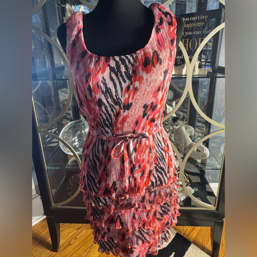 Moria Pleated Layered Color Dress